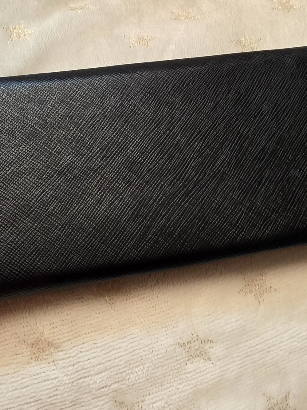 Black Wallet with Gold Logo